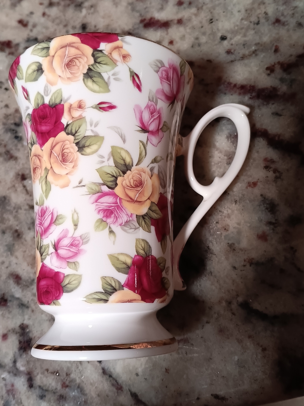 Vintage Royal Patrician Bone China Rose Chintz Teacup. English